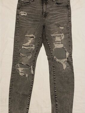 American Eagle Outfitters Distressed Grey Skinny Jeans